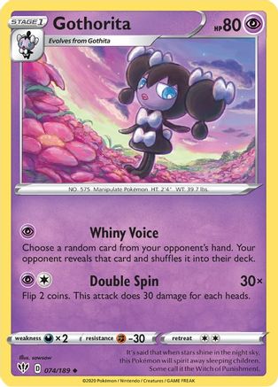 Gothorita (074/189) [SWSH03 Darkness Ablaze] Reverse Holofoil - Uncommon