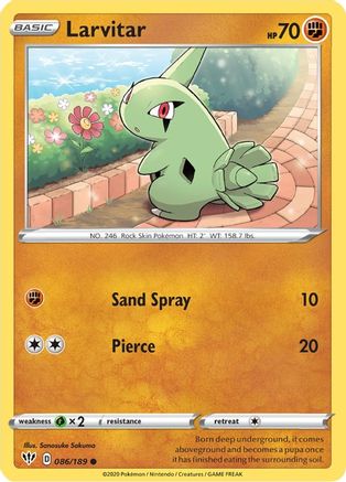 Larvitar (086/189) [SWSH03 Darkness Ablaze] - Common