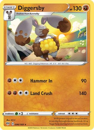 Diggersby (096/189) [SWSH03 Darkness Ablaze] - Rare