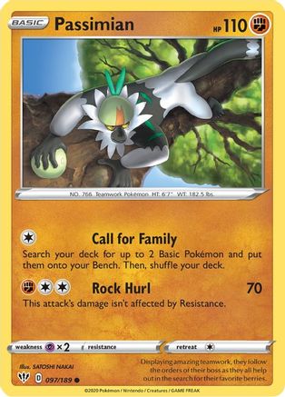 Passimian (097/189) [SWSH03 Darkness Ablaze] Reverse Holofoil - Common