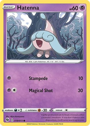Hatenna (018/73) [Champions Path] Reverse Holofoil - Common