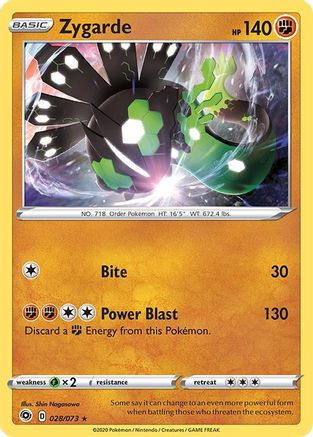 Zygarde (028/73) [Champions Path] Reverse Holofoil - Holo Rare