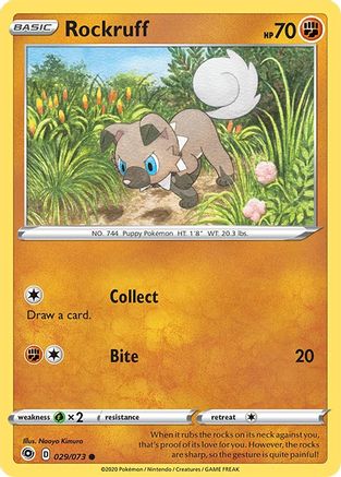 Rockruff (029/73) [Champions Path] Reverse Holofoil - Common