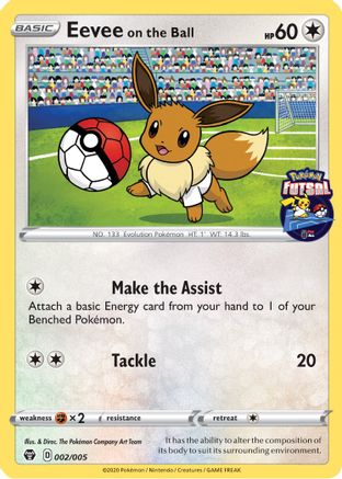 Eevee on the Ball (Pokemon Futsal) (002/005) [Miscellaneous Cards & Products] - Promo