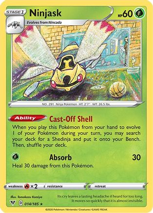 Ninjask (014/185) [SWSH04 Vivid Voltage] Reverse Holofoil - Rare