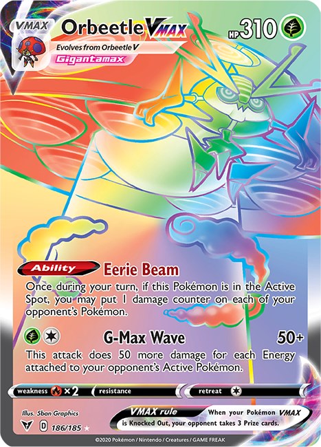 Orbeetle VMAX (Secret) [SWSH04 - 186/185]