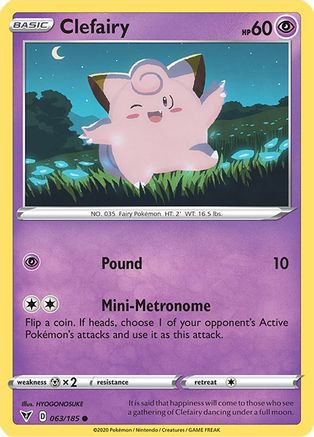 Clefairy (063/185) [SWSH04 Vivid Voltage] Reverse Holofoil - Common