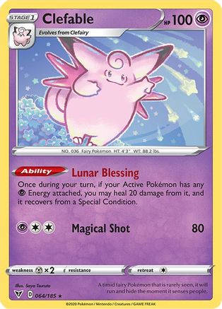 Clefable (064/185) [SWSH04 Vivid Voltage] Reverse Holofoil - Rare