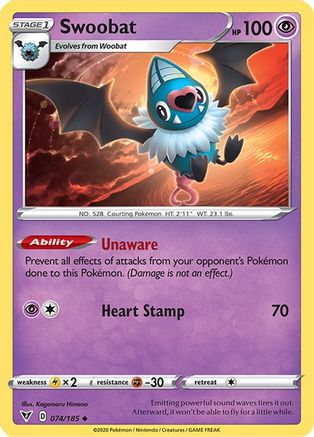 Swoobat (074/185) [SWSH04 Vivid Voltage] - Uncommon