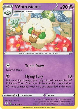 Whimsicott (076/185) [SWSH04 Vivid Voltage] Reverse Holofoil - Rare