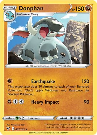 Donphan (087/185) [SWSH04 Vivid Voltage] - Rare