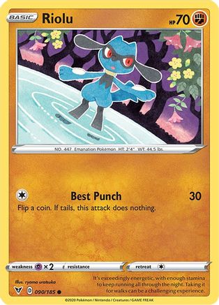 Riolu (090/185) [SWSH04 Vivid Voltage] Reverse Holofoil - Common