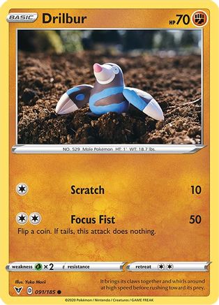 Drilbur (091/185) [SWSH04 Vivid Voltage] Reverse Holofoil - Common