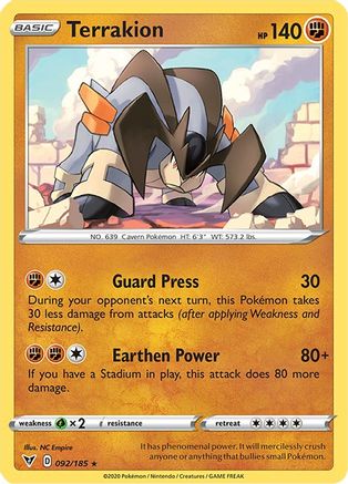 Terrakion (092/185) [SWSH04 Vivid Voltage] - Rare