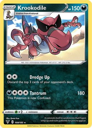 Krookodile (109/185) [SWSH04 Vivid Voltage] Reverse Holofoil - Rare