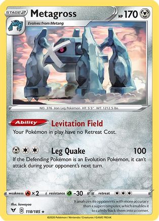 Metagross (118/185) [SWSH04 Vivid Voltage] Reverse Holofoil - Rare