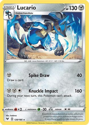 Lucario (120/185) [SWSH04 Vivid Voltage] Reverse Holofoil - Rare