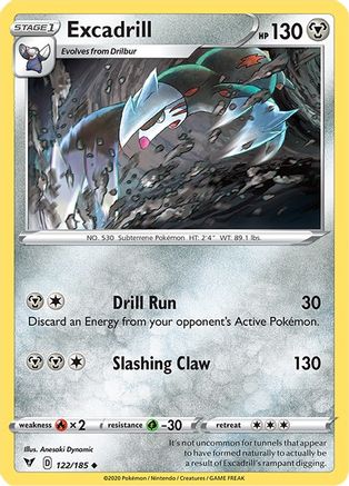 Excadrill (122/185) [SWSH04 Vivid Voltage] Reverse Holofoil - Uncommon