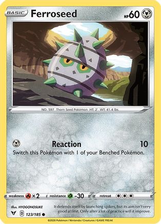 Ferroseed (123/185) [SWSH04 Vivid Voltage] Reverse Holofoil - Common