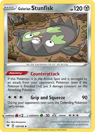 Galarian Stunfisk (125/185) [SWSH04 Vivid Voltage] - Uncommon