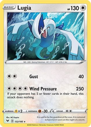 Lugia (132/185) [SWSH04 Vivid Voltage] Reverse Holofoil - Holo Rare