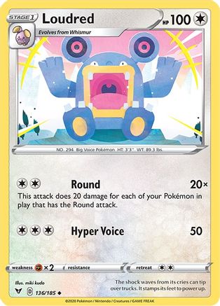 Loudred (136/185) [SWSH04 Vivid Voltage] - Uncommon
