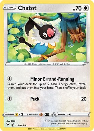 Chatot (139/185) [SWSH04 Vivid Voltage] - Common