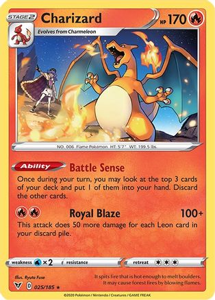 Charizard (Cracked Ice Holo) (025/185) [Deck Exclusives] Holofoil - Holo Rare