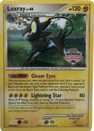 Luxray (National Championships) (7/130) [League & Championship Cards] - Promo