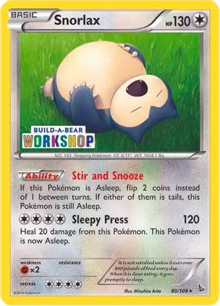 Snorlax (Build-a-Bear Workshop Exclusive) (080/106) [Miscellaneous Cards & Products] - Promo