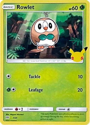 Rowlet (007/25) [McDonalds 25th Anniversary Promos] Holofoil - Promo