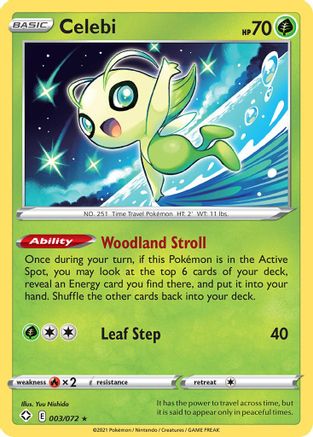 Celebi (003/72) [Shining Fates] Reverse Holofoil - Rare