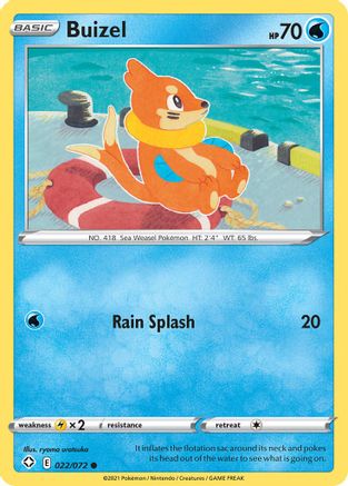 Buizel (022/72) [Shining Fates] Reverse Holofoil - Common