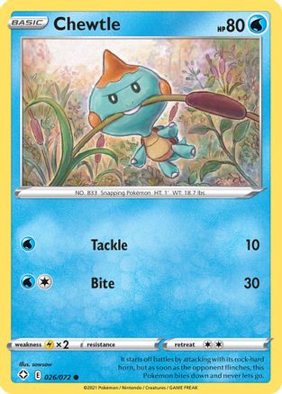 Chewtle (026/72) [Shining Fates] - Common