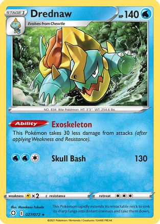 Drednaw (027/72) [Shining Fates] - Rare