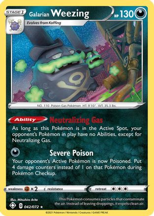 Galarian Weezing (042/72) [Shining Fates] Reverse Holofoil - Holo Rare