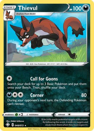 Thievul (048/72) [Shining Fates] Reverse Holofoil - Holo Rare