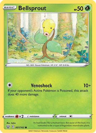 Bellsprout (001/163) [SWSH05 Battle Styles] Reverse Holofoil - Common