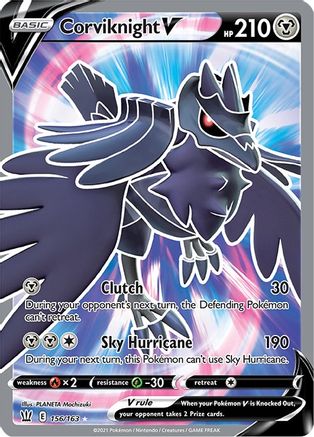Corviknight V (Full Art) (156/163) [SWSH05 Battle Styles] Holofoil - Ultra Rare