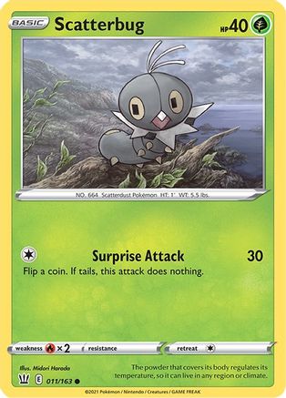 Scatterbug (011/163) [SWSH05 Battle Styles] Reverse Holofoil - Common