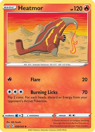 Heatmor (026/163) [SWSH05 Battle Styles] Reverse Holofoil - Uncommon