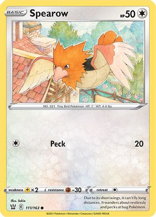 Spearow (111/163) [SWSH05 Battle Styles] Reverse Holofoil - Common
