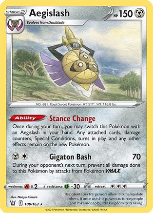 Aegislash (108/163) [SWSH05 Battle Styles] - Rare