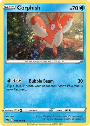 Corphish (038/163) [SWSH05 Battle Styles] Reverse Holofoil - Common