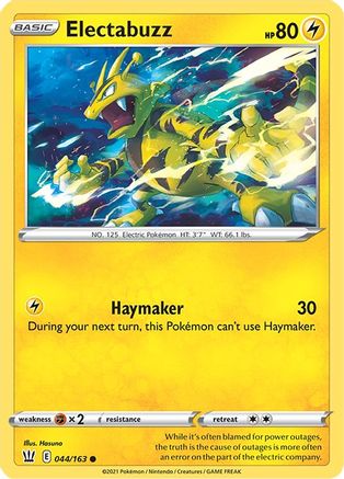 Electabuzz (044/163) [SWSH05 Battle Styles] Reverse Holofoil - Common
