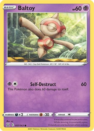 Baltoy (057/163) [SWSH05 Battle Styles] Reverse Holofoil - Common