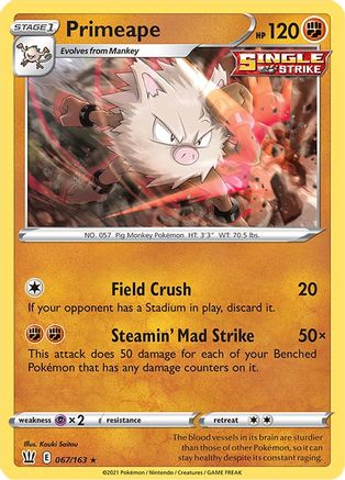 Primeape (067/163) [SWSH05 Battle Styles] - Rare
