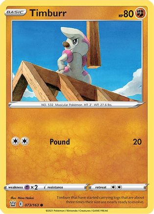 Timburr (073/163) [SWSH05 Battle Styles] Reverse Holofoil - Common