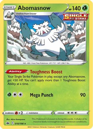 Abomasnow (010/198) [SWSH06 Chilling Reign] Reverse Holofoil - Rare