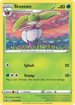 Steenee (014/198) [SWSH06 Chilling Reign] Reverse Holofoil - Uncommon